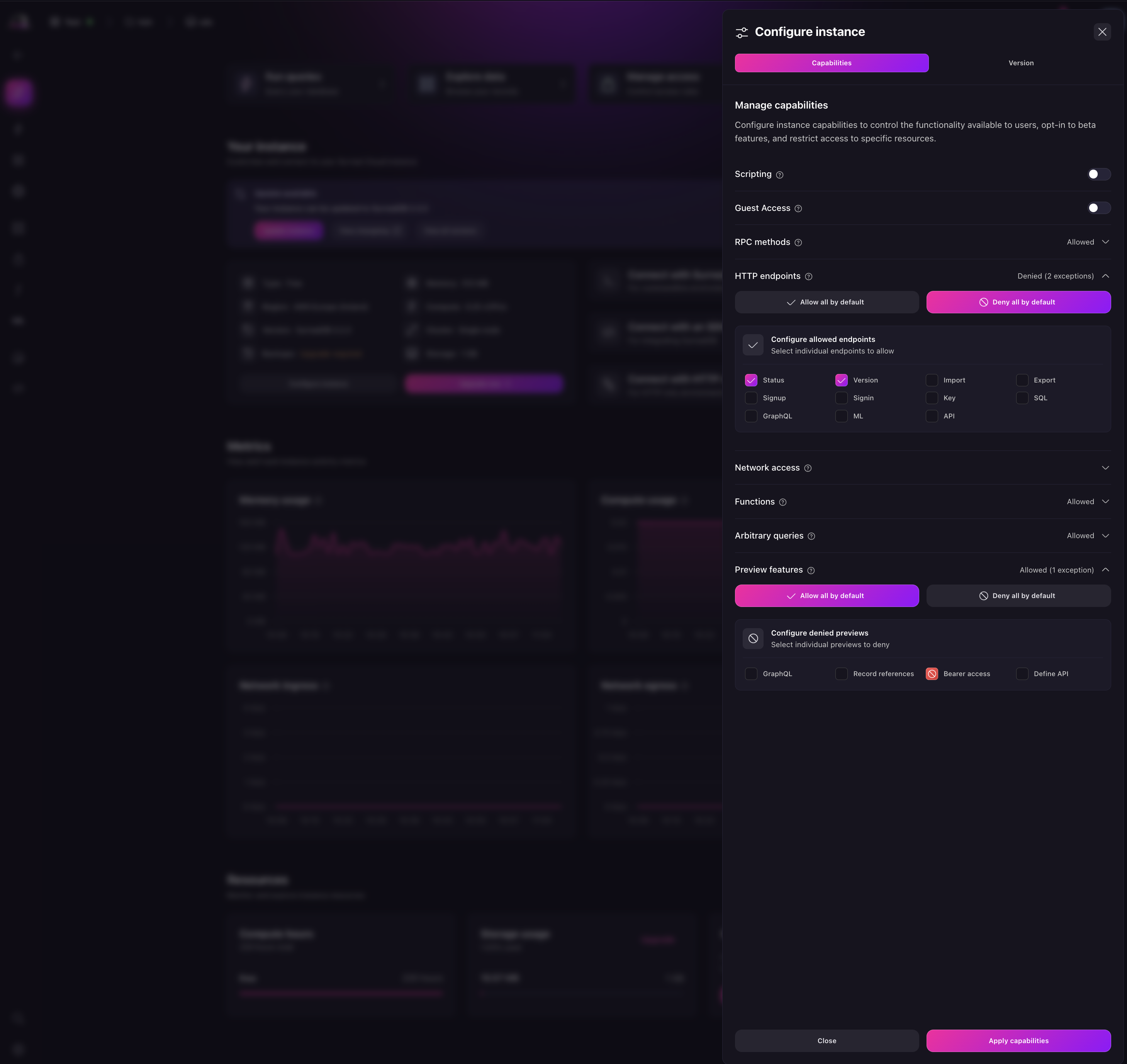 Configure an Instance